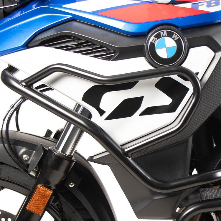 Barra de protección negra sobre Hepco&Becker BMW F750GS '18-23