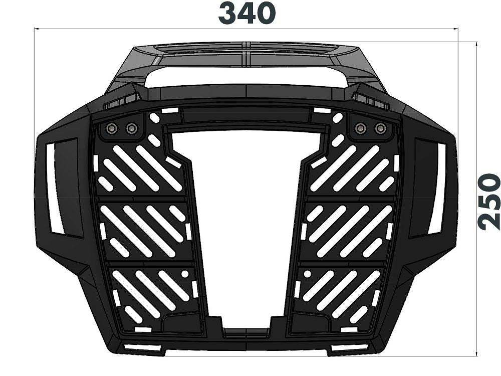 Portaequipajes superior Alurack negro Hepco&Becker KTM 390 Adventure '20-