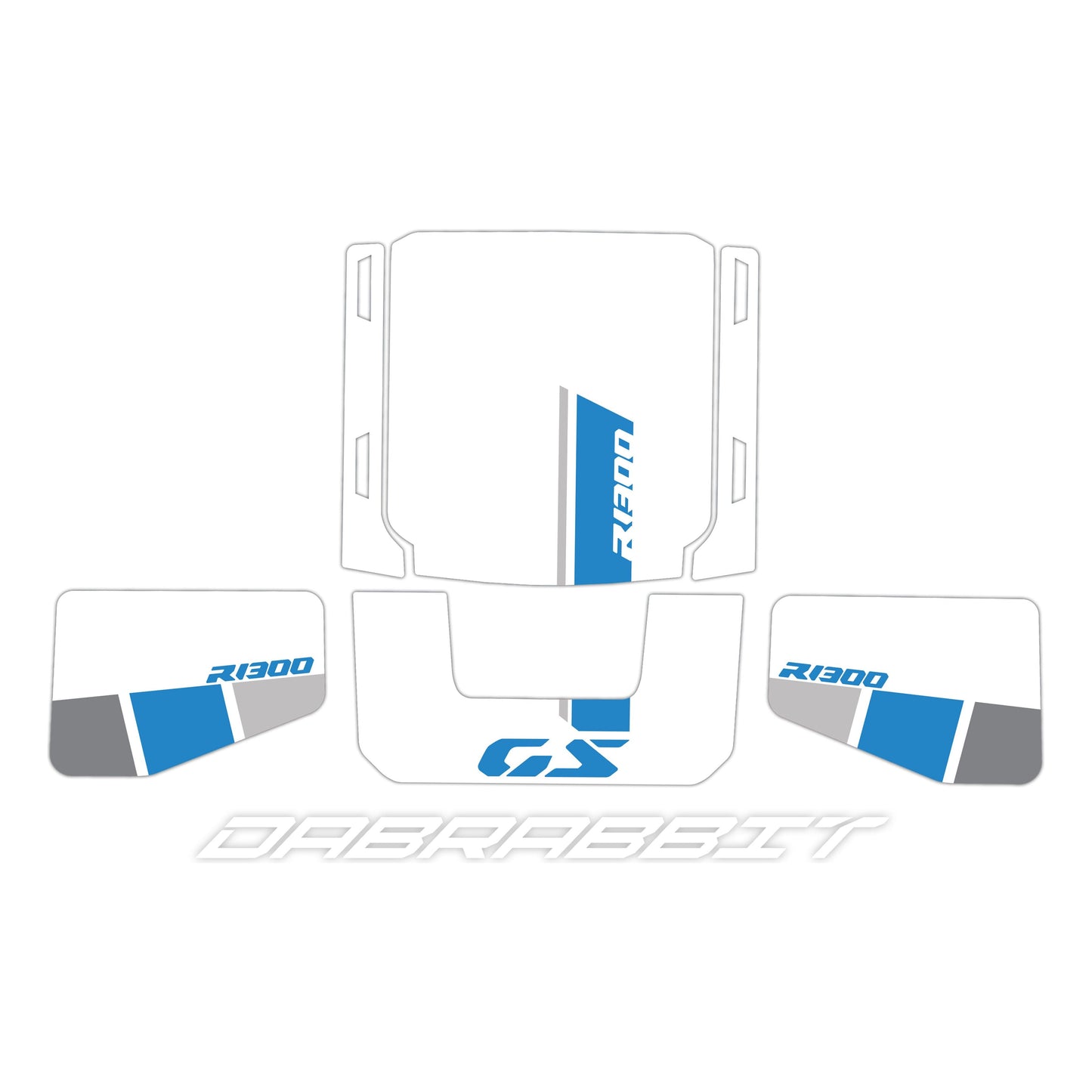 Juego de pegatinas blancas para maleta BMW R 1300 GS VARIO