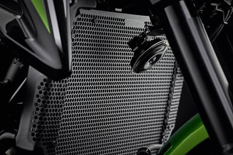 Cubierta del radiador negra Evotech Performance Kawasaki Z900 '17-