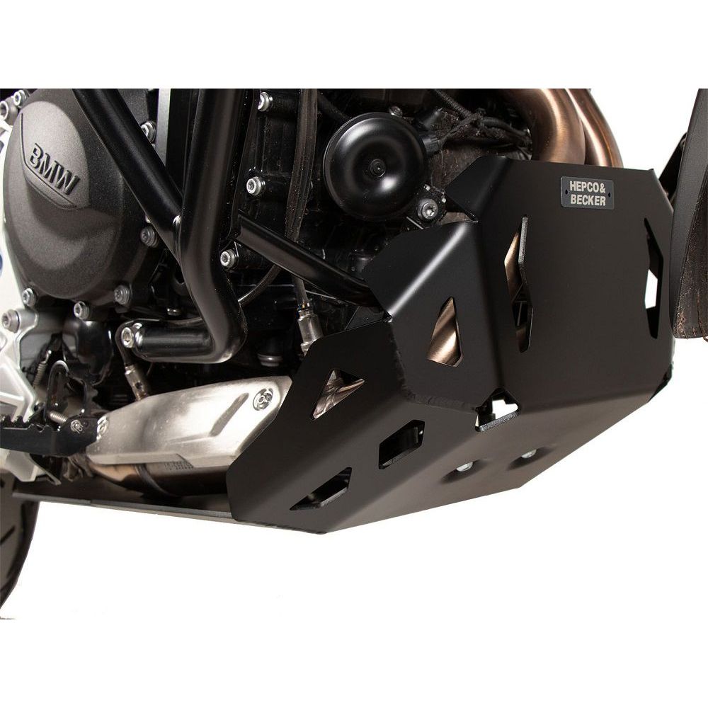 Placa de cárter de aluminio negro Hepco&Becker BMW F800GS '24-