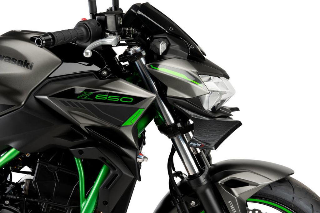 Alerón delantero Naked símil carbono Puig para Kawasaki Z650 '21-