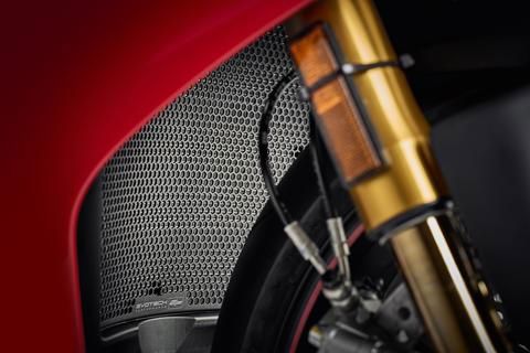 Juego de tapas de radiador negras Evotech Performance Ducati Streetfighter V4 '20-