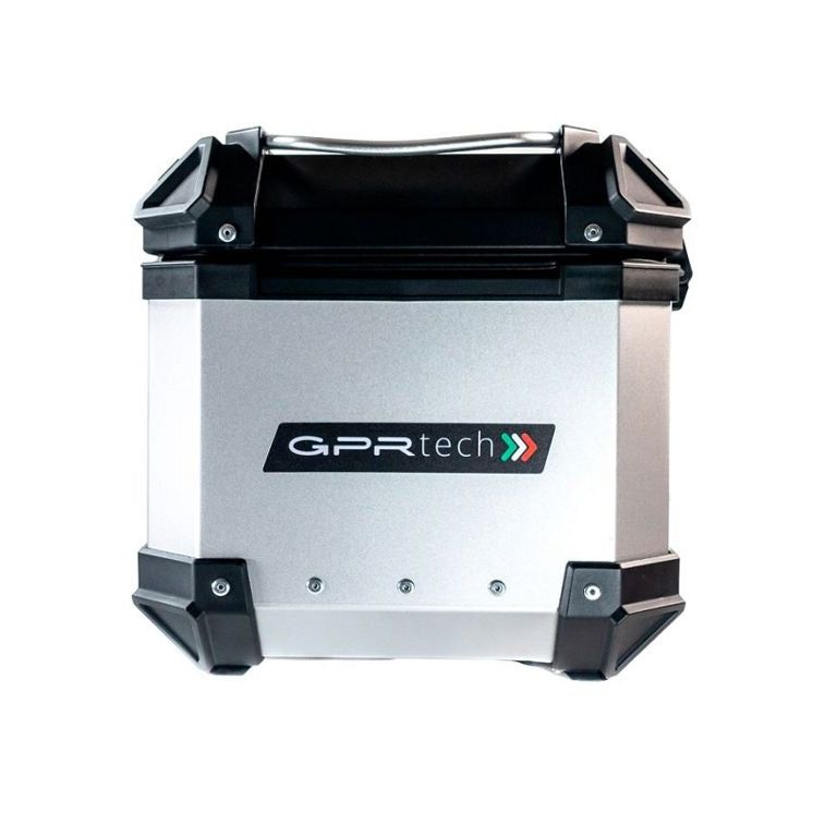 Baúl superior ALPI-TECH 26L plateado con placa de montaje universal