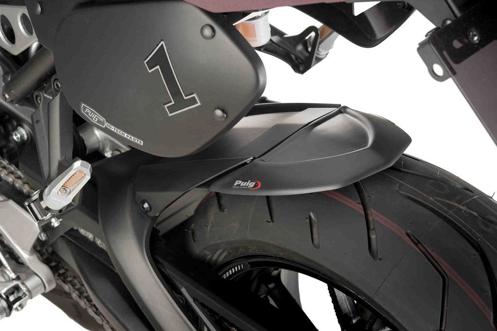 Extensión de guardabarros trasero Puig, negro mate, para el guardabarros original Kawasaki Versys 1000 '19-