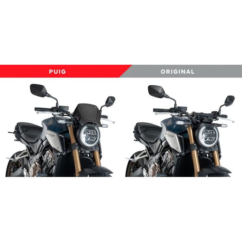 Placa frontal ABS negra Puig Honda CB650R '19- / CB1000R '18-