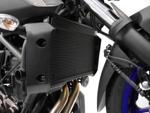 Cubierta del radiador negra Evotech Performance Yamaha MT-07 '18-