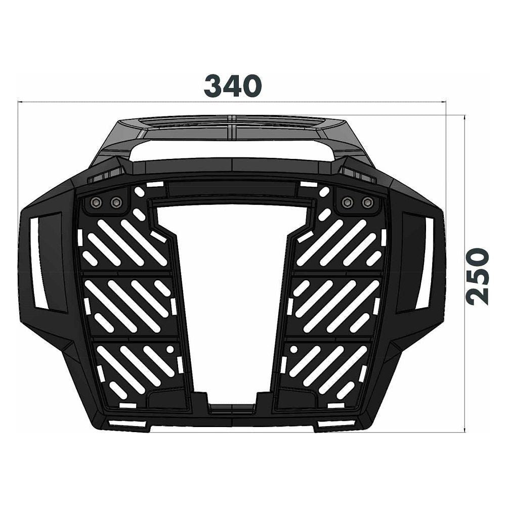Alurack negro Hepco&Becker BMW F800GS '24- (para portaequipajes original de acero inoxidable)