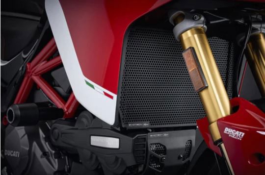 Juego de tapas de radiador/enfriador de aceite negro Evotech Performance Ducati Multistrada V2 '22-