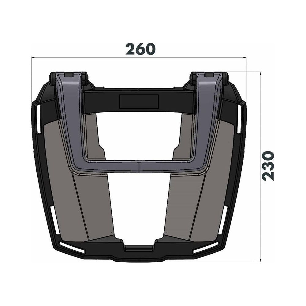 Portaequipajes superior Easyrack negro para Hepco&Becker BMW F800GS '24- (para portaequipajes original de acero inoxidable)