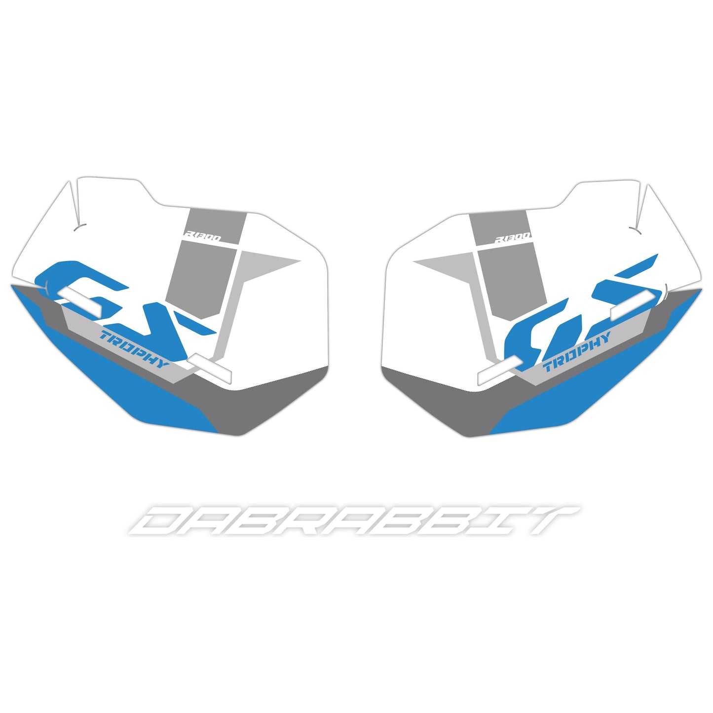 Juego de pegatinas blancas para maleta BMW R 1300 GS VARIO