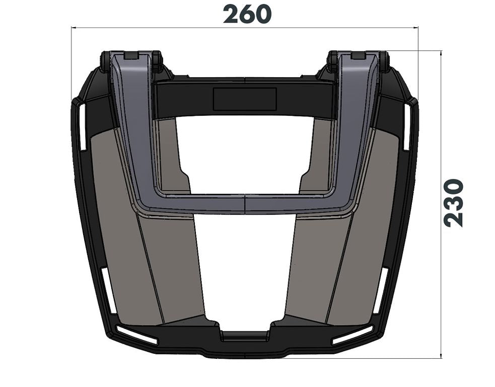Portaequipajes superior antracita Easyrack Hepco&Becker Yamaha MT-07 '21-