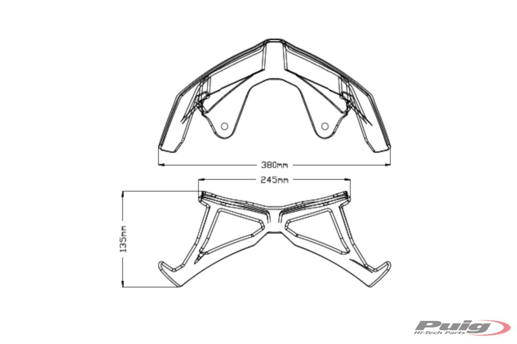 Alerón delantero Downforce Front de Puig para la Yamaha MT-09 / SP '17-