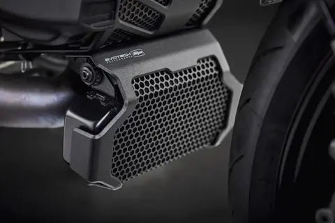 Conjunto de cubierta de protección del motor/radiador/enfriador de aceite negro Evotech Performance Ducati Hypermotard 950/SP '19-
