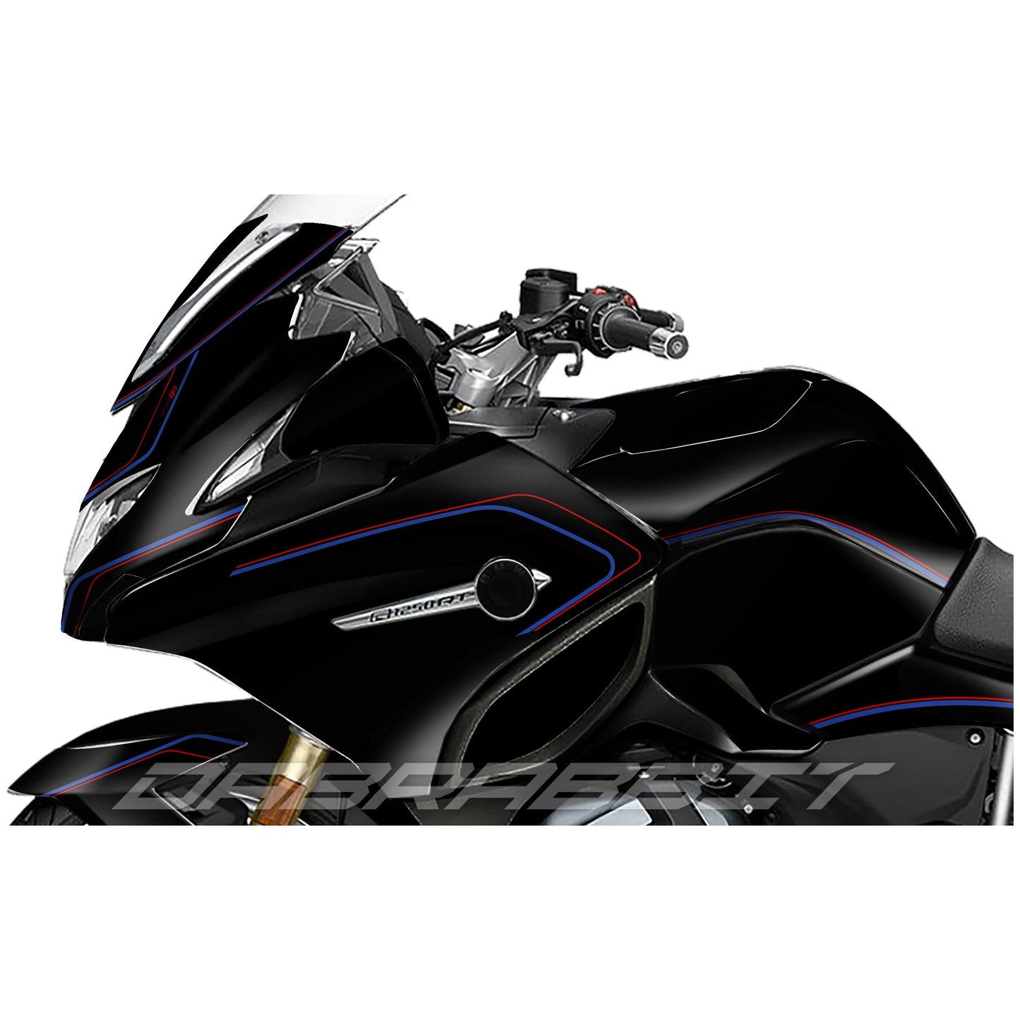 Juego de pegatinas negras para BMW R 1200/1250 RT M