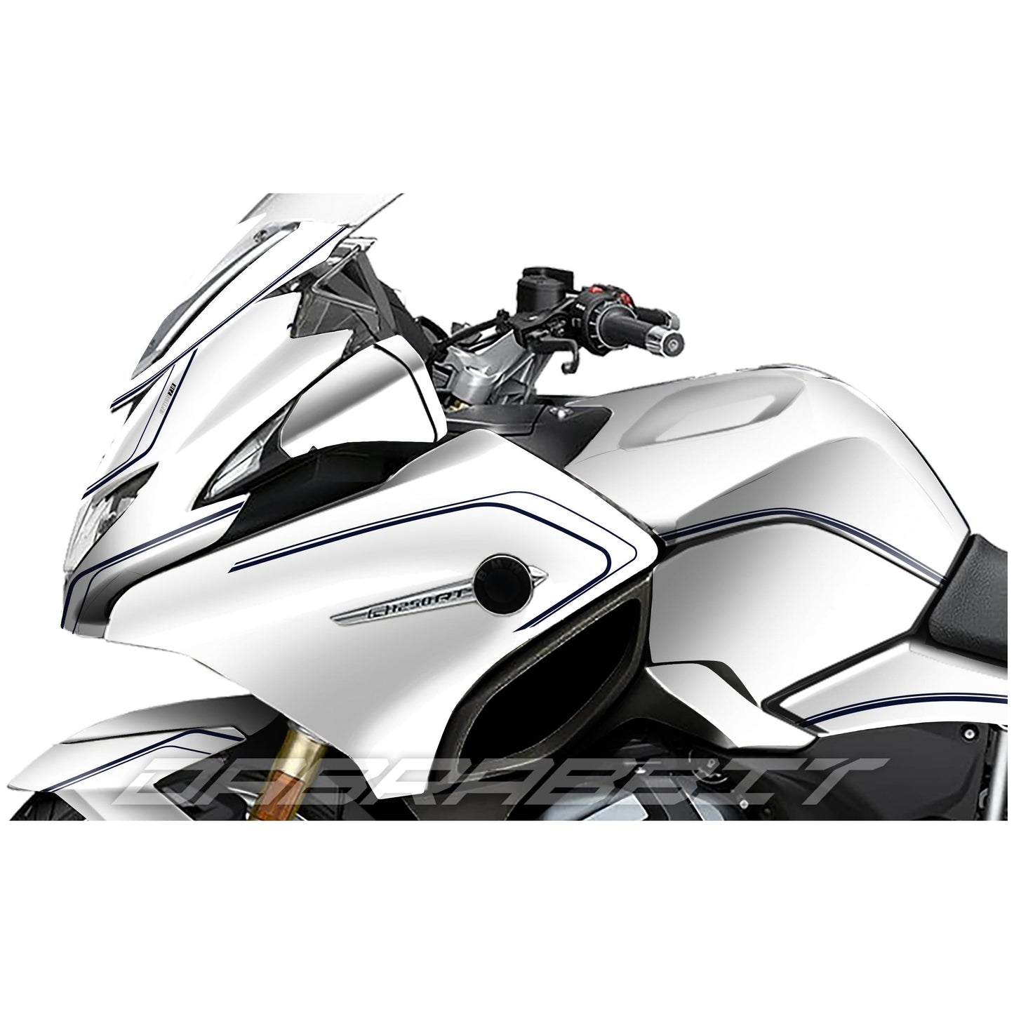 Juego de pegatinas blancas Z para BMW R 1200/1250 RT