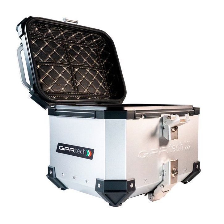 Baúl superior ALPI-TECH 26L plateado con placa de montaje universal