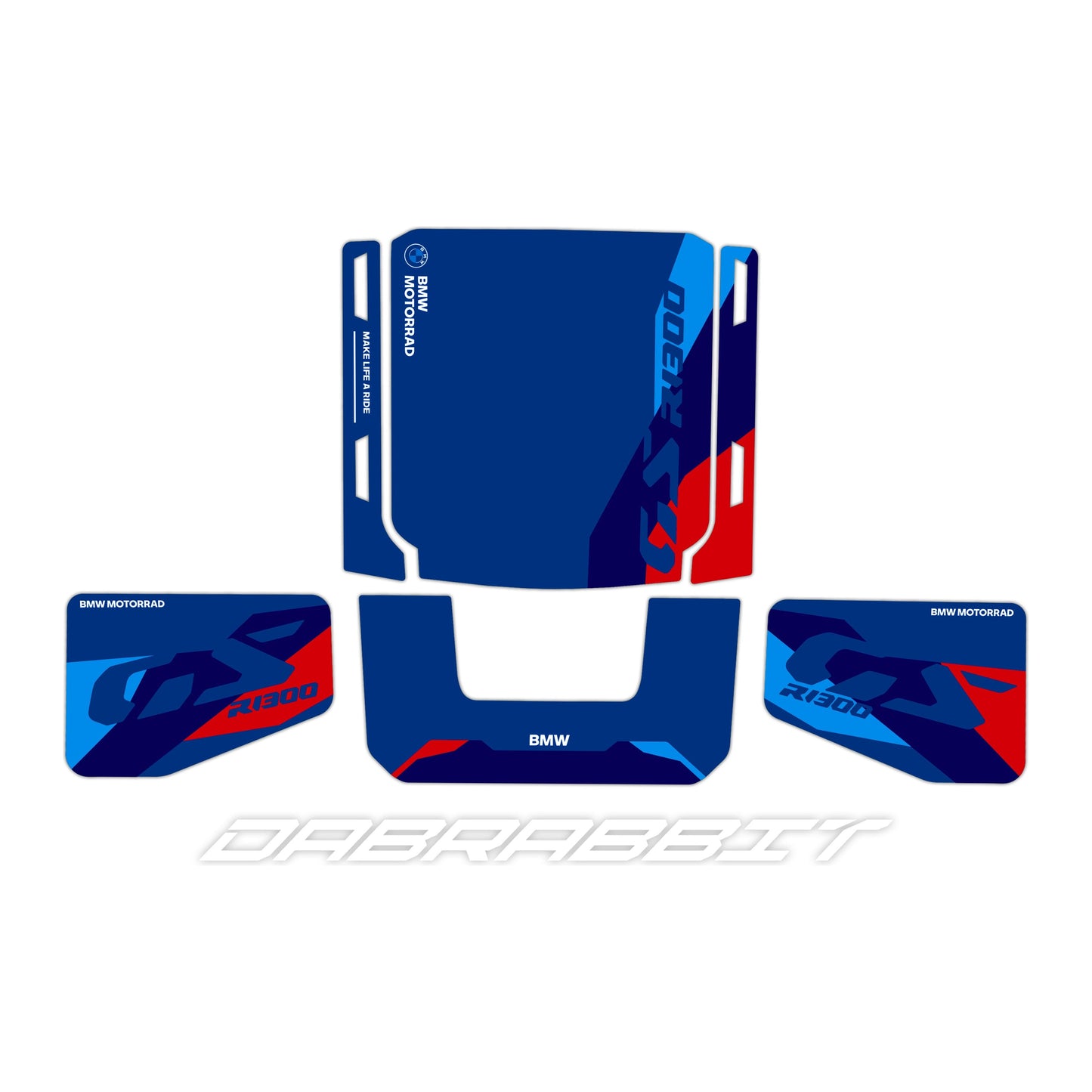 Juego de pegatinas para maleta VARIO de BMW R 1300 GS (MC-BL)