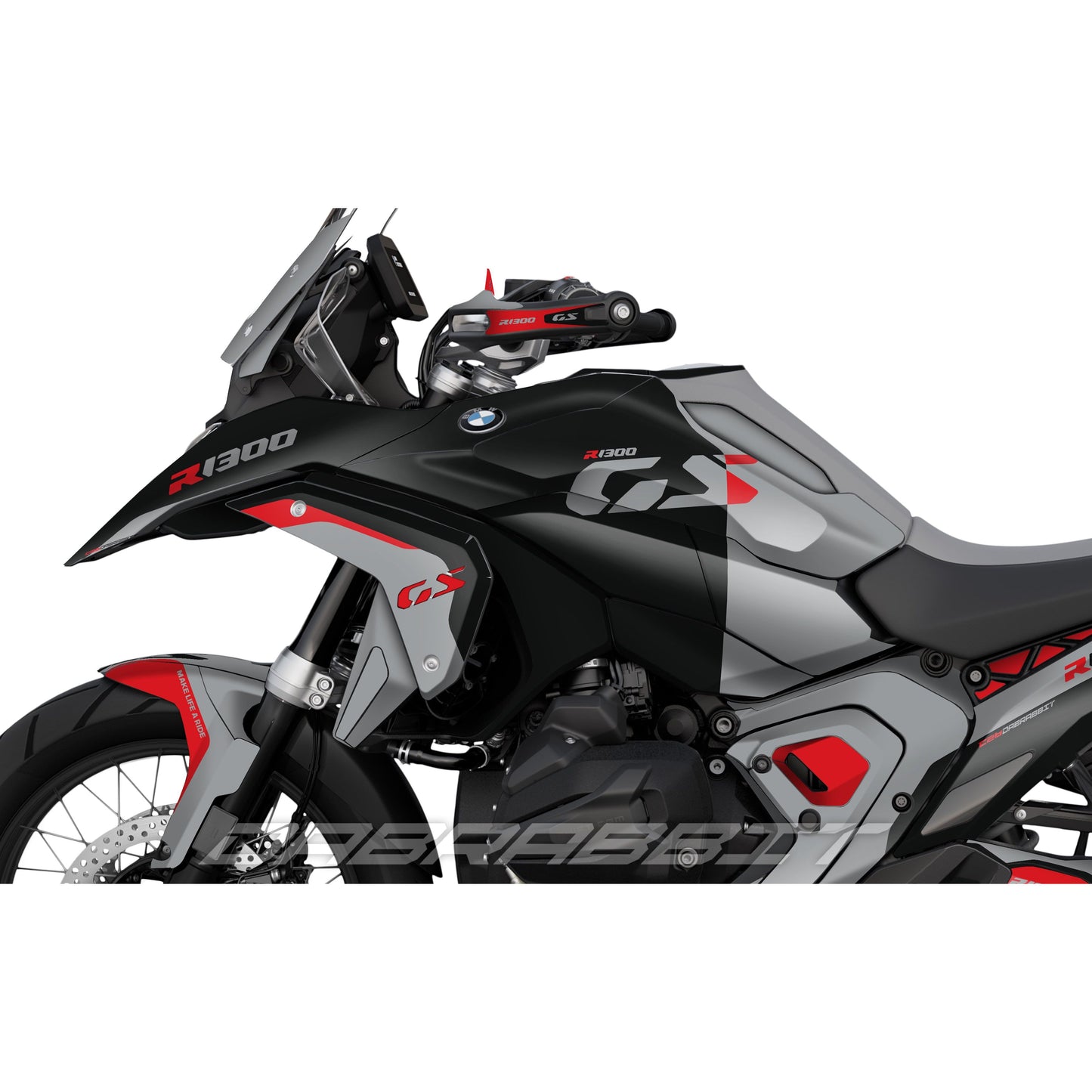 Juego de pegatinas grises para BMW R1300GS