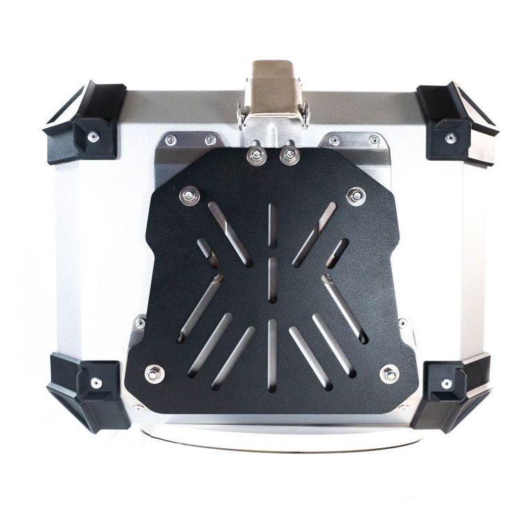 Baúl superior ALPI-TECH 26L plateado con placa de montaje universal