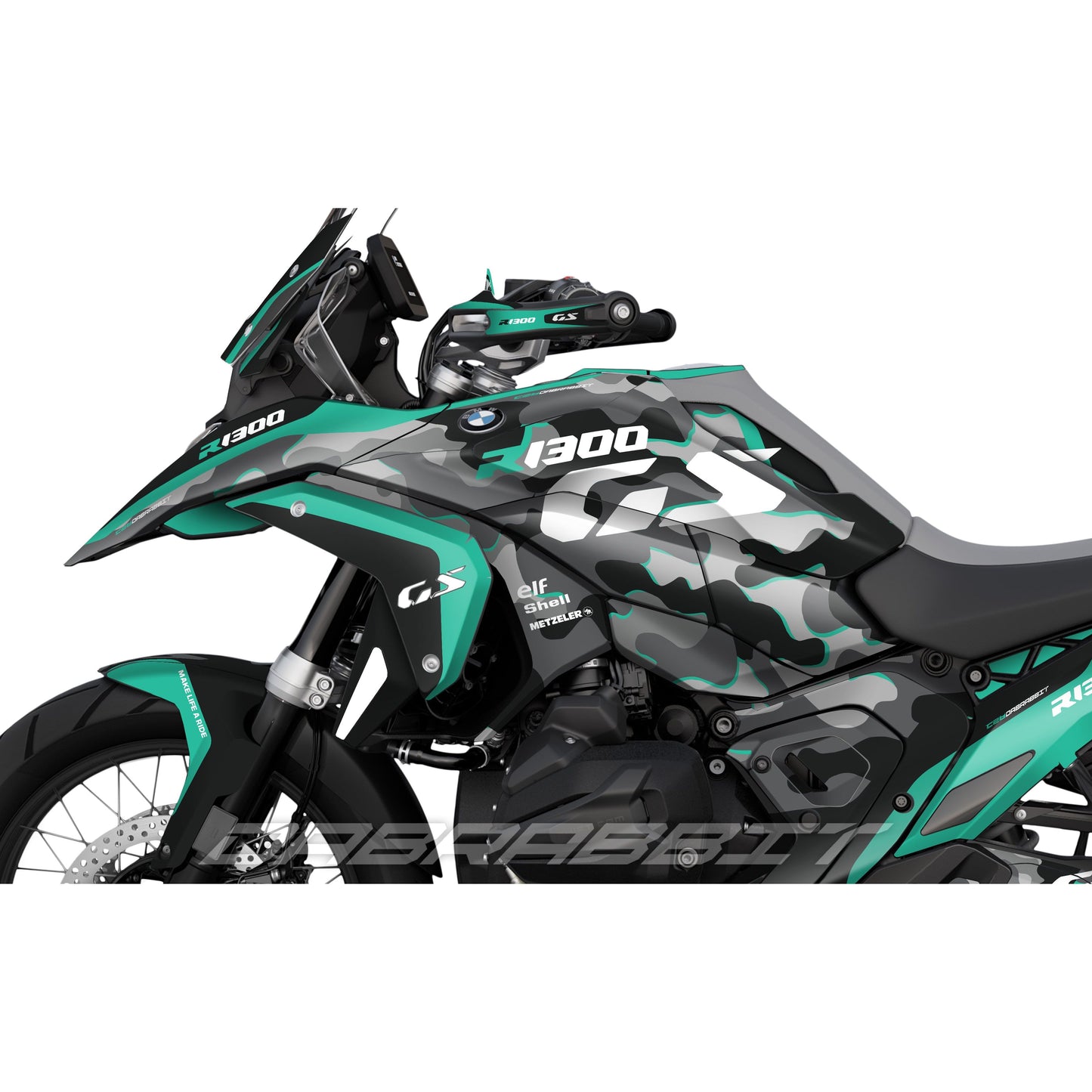 Juego de pegatinas camuflaje menta para BMW R1300GS