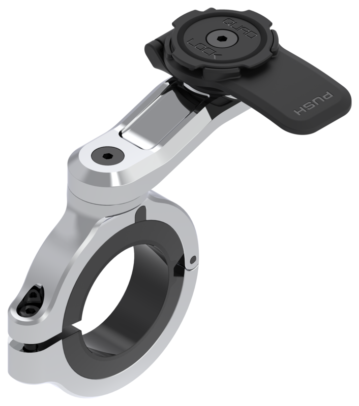 Soporte de manillar cromado QUAD LOCK Pro (grande) para manillares FATBAR/Special CUSTOM