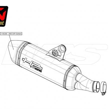 TAPA DE CARBONO AKRAPOVIC BMW R 1200 GS / ADVENTURE 2013-2018