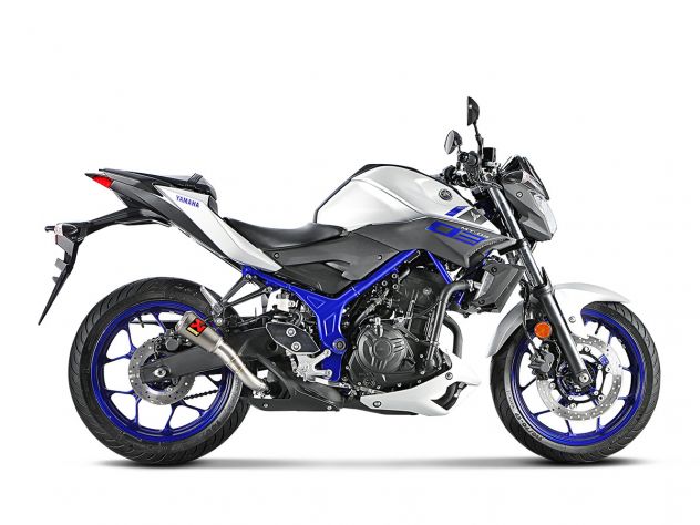 SILENCIADOR AKRAPOVIC DE TITANIO PARA TROMBONCINO YAMAHA MT-03 2016-21 RACING