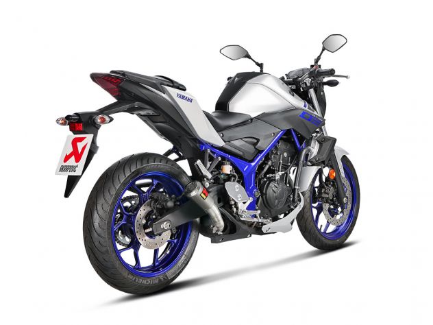 SILENCIADOR AKRAPOVIC DE TITANIO PARA TROMBONCINO YAMAHA MT-03 2016-21 RACING