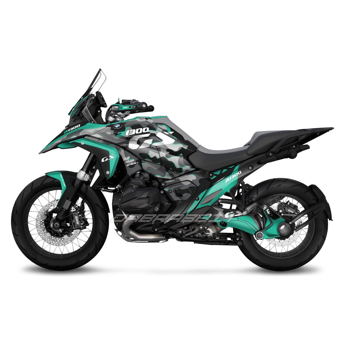 Juego de pegatinas camuflaje menta para BMW R1300GS