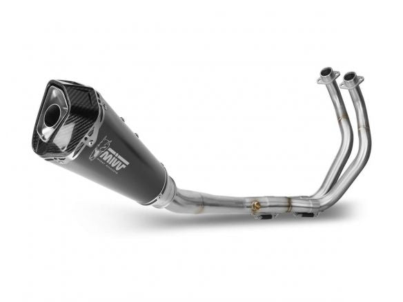 ESCAPE COMPLETO 2x1 MIVV DELTA RACE ACERO NEGRO CARBONO YAMAHA MT-07 / FZ-07 2021-2024