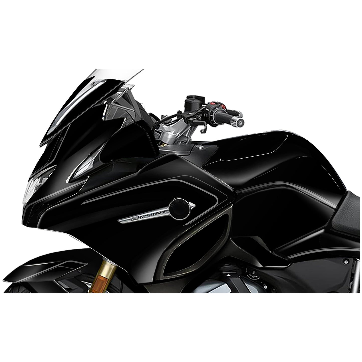 Juego de pegatinas negras para BMW R 1200/1250 RT
