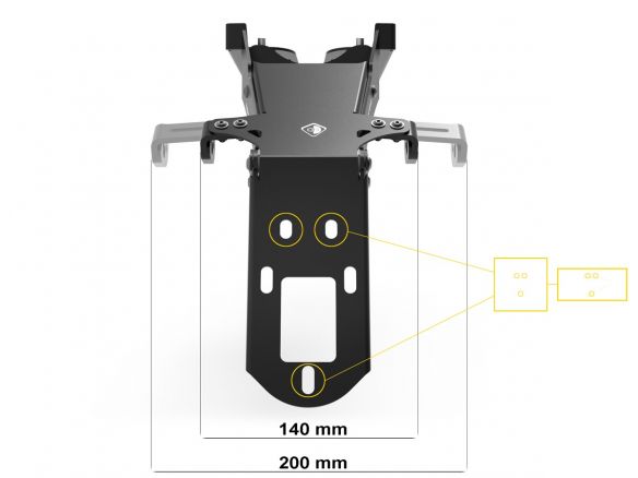 Portamatrículas ajustable Ducati Multistrada V4 / S / RS 2021-2024