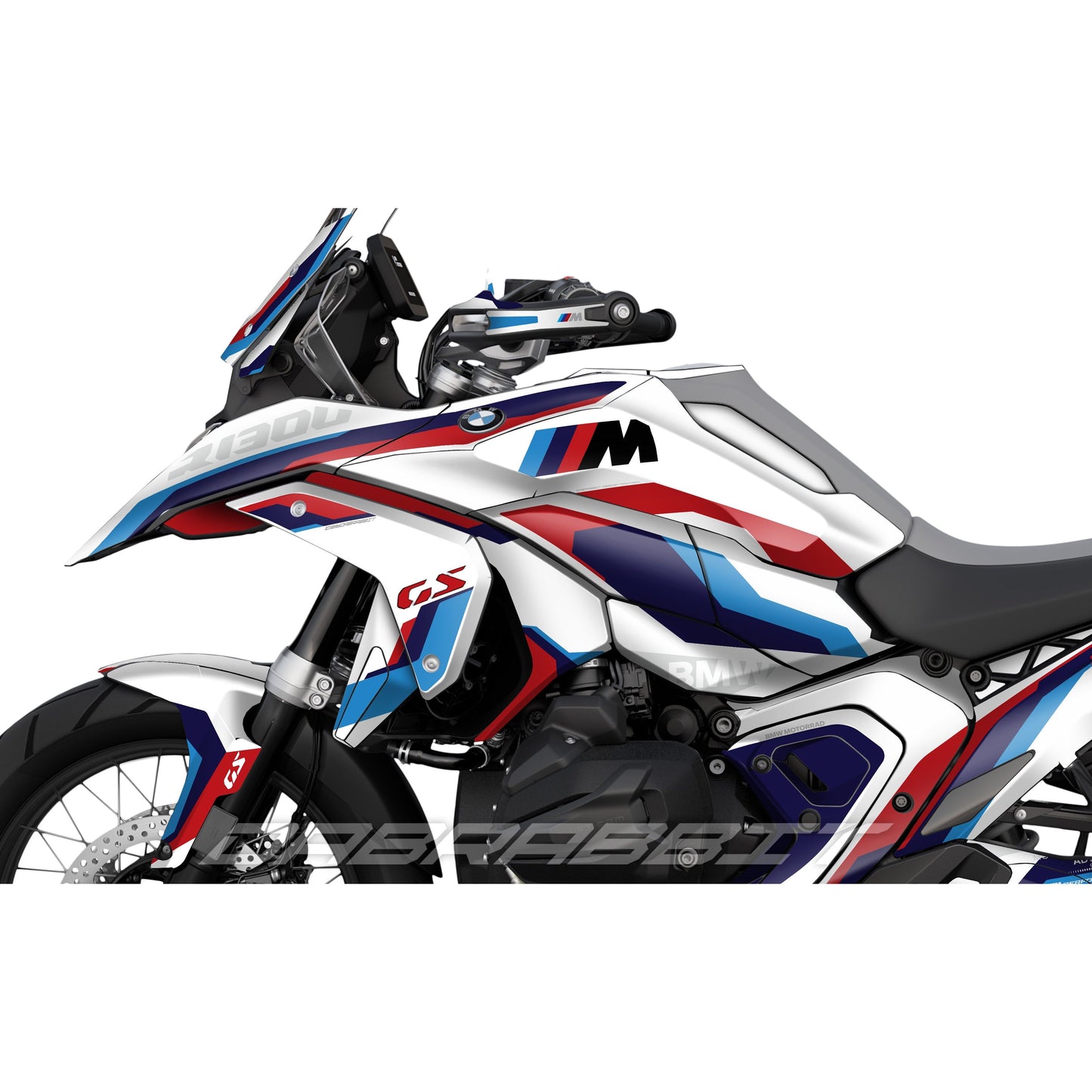 Juego de pegatinas blancas para BMW R1300GS M