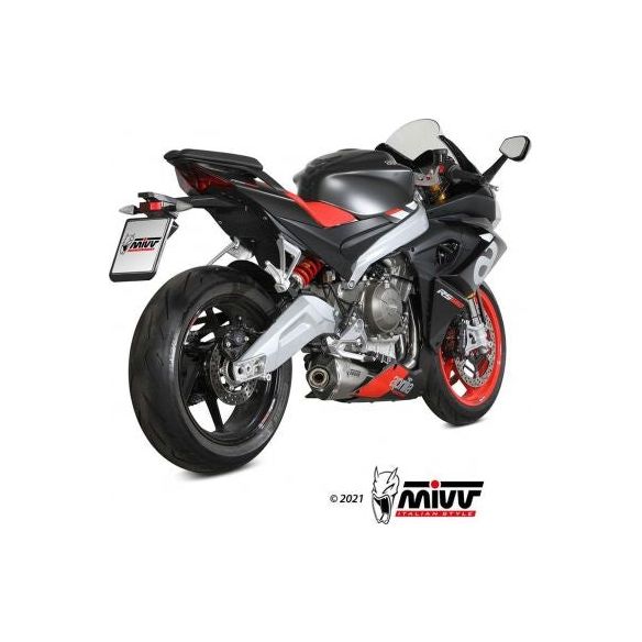 Sistema de escape completo MIVV 1x1 Delta Race de acero inoxidable para Aprilia RS 660 (2020-2024)