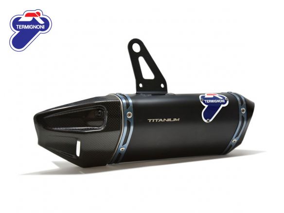 PAR DE TERMIGNONI DE CALZADO DE TITANIO NEGRO PARA DUCATI STREETFIGHTER V4/S 20-23