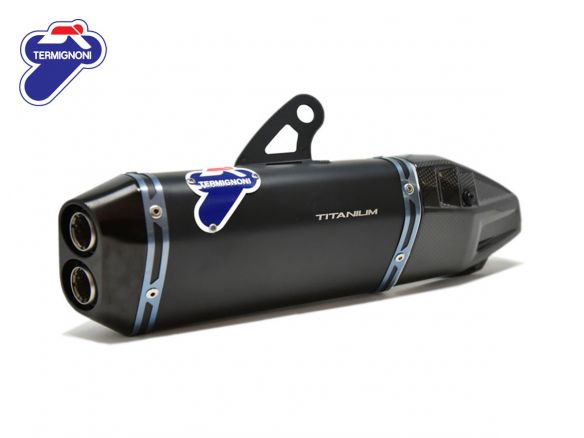 PAR DE TERMIGNONI DE CALZADO DE TITANIO NEGRO PARA DUCATI STREETFIGHTER V4/S 20-23