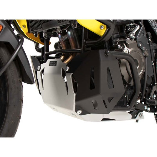 Placa de cárter de aluminio negro/plata Hepco&amp;Becker Suzuki V-Strom 800 DE '23-