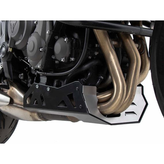 Placa de cárter negra/plateada Hepco&amp;Becker Triumph Trident 660 '21-