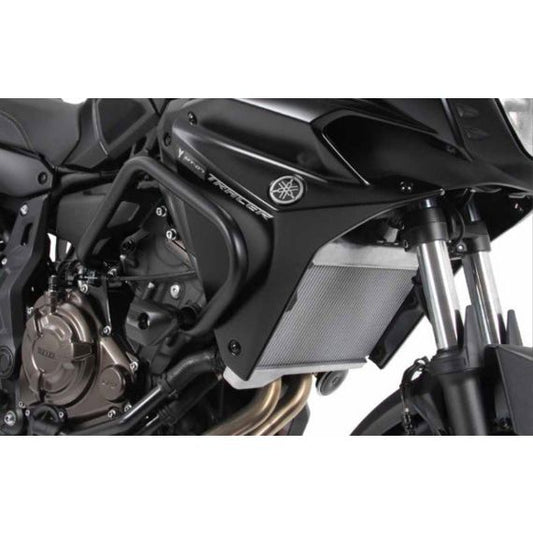 Defensas negras Hepco&amp;Becker con protector de impacto Yamaha MT-07 Tracer/GT '16-19