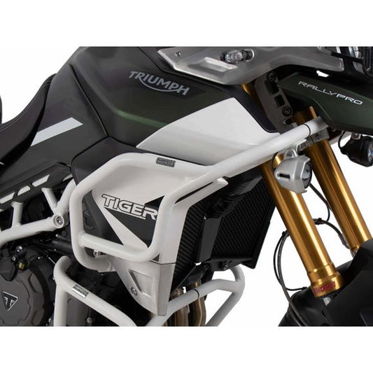 Defensas Hepco&amp;Becker blancas (depósito) Triumph Tiger 850 Sport '21-