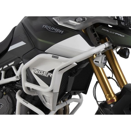 Defensa de depósito blanca (protector de depósito) Triumph Tiger 900 Rally / GT / PRO '20-23