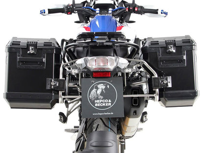 Juego de maletas recortadas Hepco&amp;Becker con portaequipajes y maletas negras para BMW R1250GS LC '18