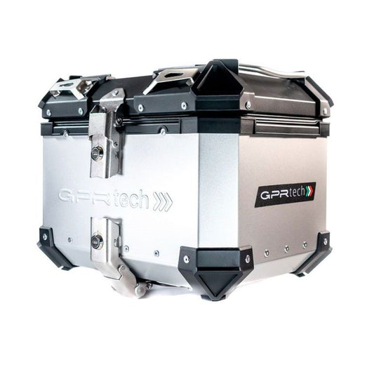 Baúl superior ALPI-TECH 26L plateado con placa de montaje universal