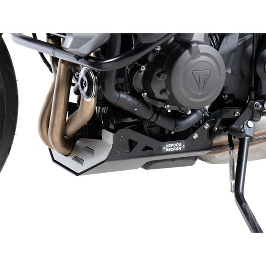 Placa de cárter plateada/negra Hepco&amp;Becker Triumph Tiger Sport 660 '22-