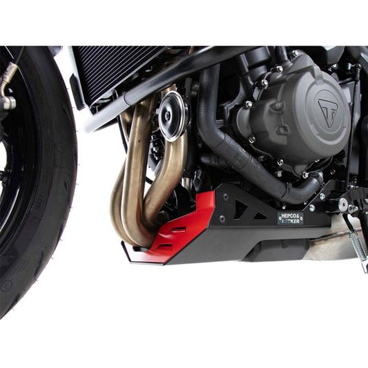 Placa de cárter negra/roja Hepco&amp;Becker Triumph Trident 660 '21-