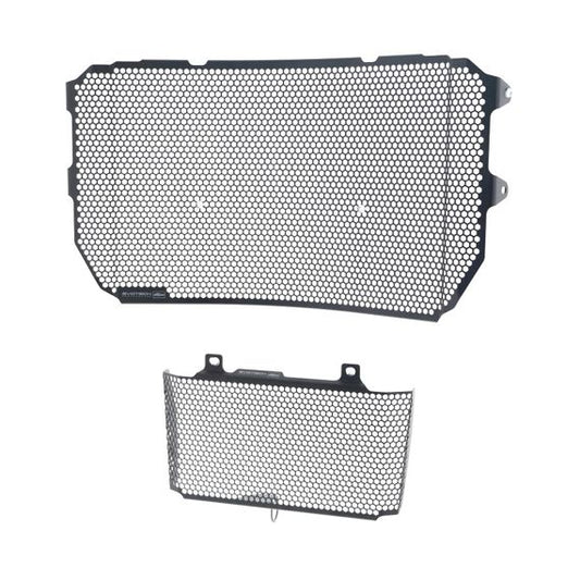 Conjunto de tapa de radiador/enfriador de aceite negro Evotech Performance Yamaha MT-10 '16-21