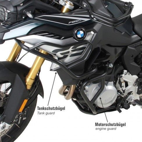 Barra de protección negra Hepco&amp;Becker BMW F850GS '18-'23