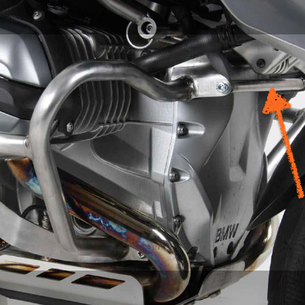 Soporte de conexión de la barra de protección Hepco&amp;Becker RVS BMW R1200GS LC '13-