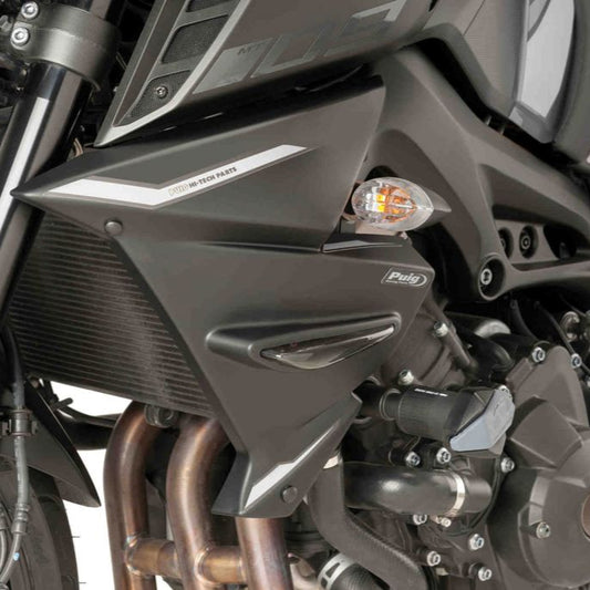 Paneles laterales Puig (conjunto) negro mate para radiador Yamaha MT-09/SP '17-
